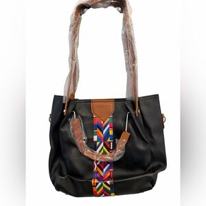 AZTEC LAYLA TOTE BLACK CROSSBODY Purse plus Accessories
